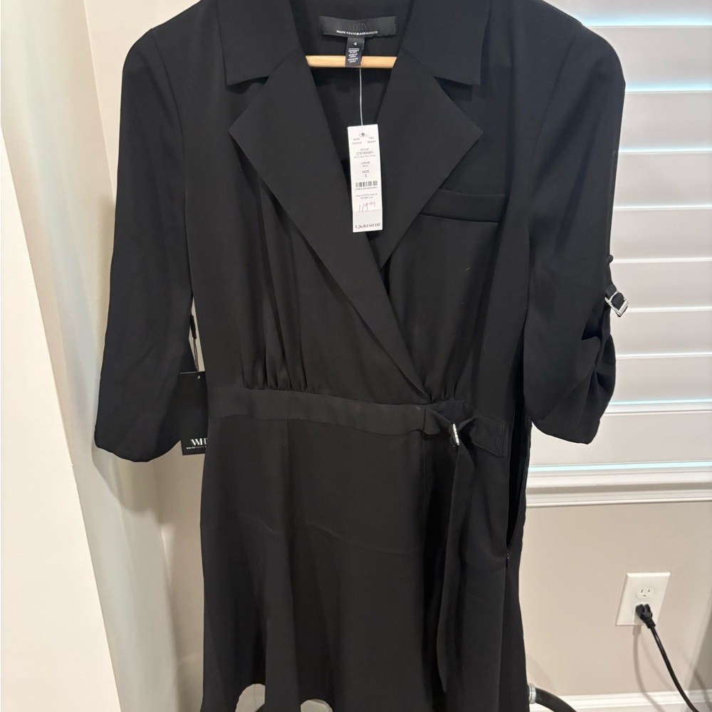 White House black market - Black Wrap Dress with Belt